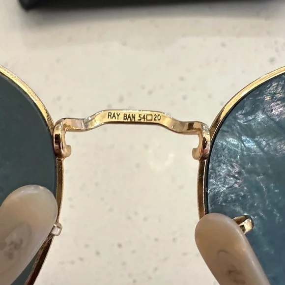 Ray-Ban Black Lens Gold Frame Sunglasses - Picture 3 of 5